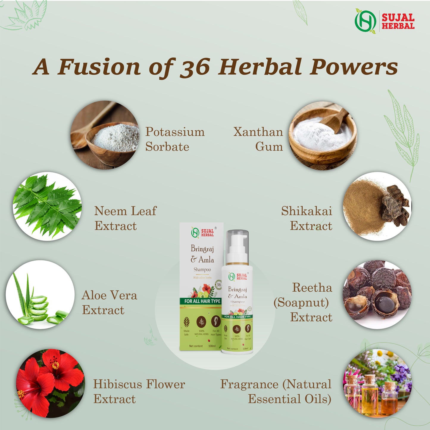 Sujal Herbal Bhringraj & Amla Hair Care Combo – Shampoo & Hair Oil for Hair Fall Control & Growth