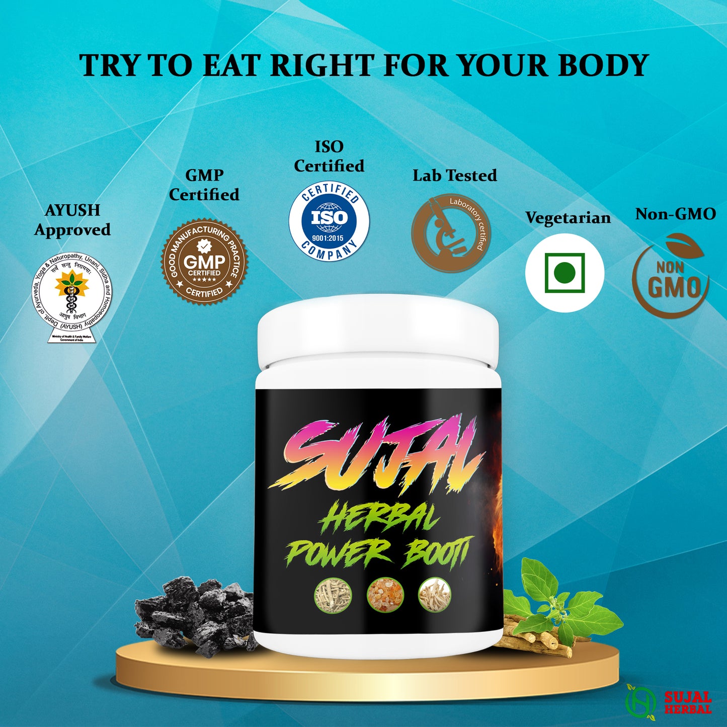 Sujal Herbal Power Booti – Herbal Energy, Detox & Immunity Booster (250g)