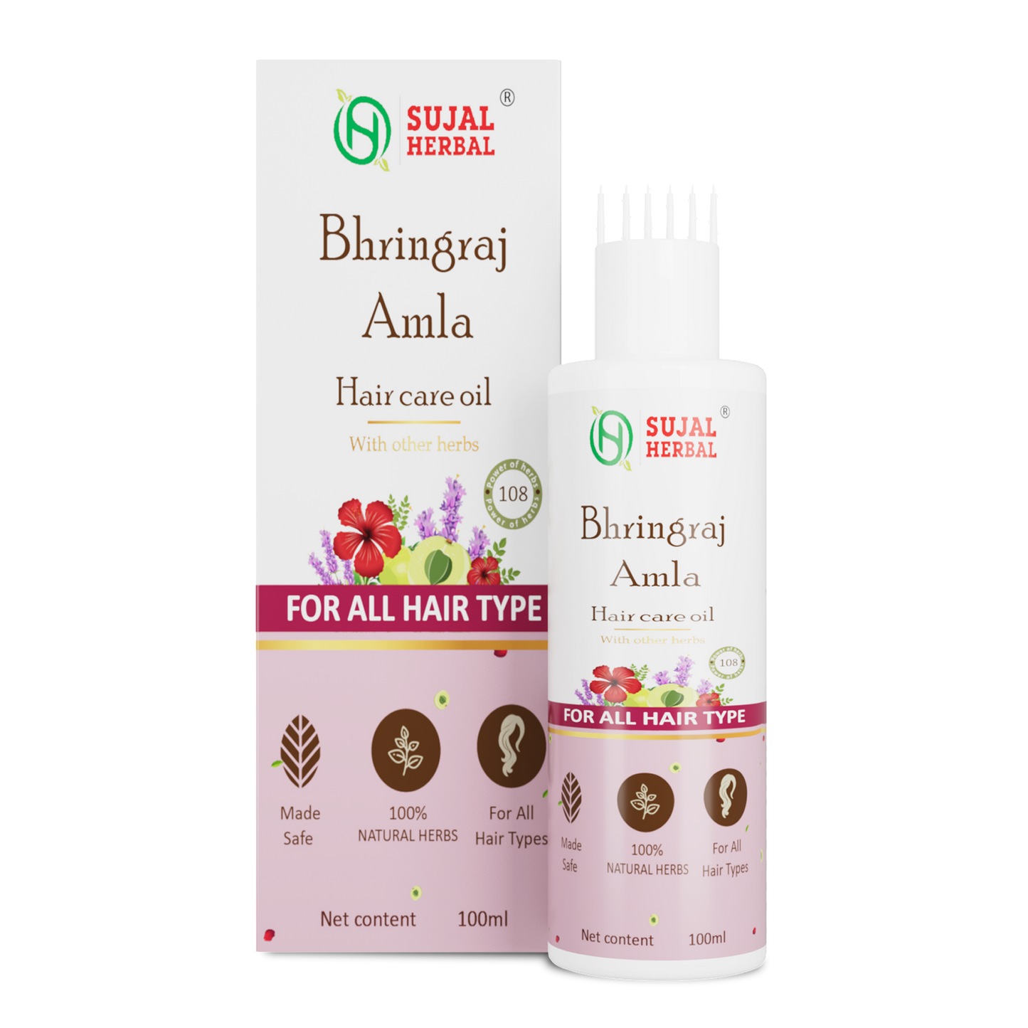 Sujal Herbal Bhringraj & Amla Hair Care Combo β Shampoo & Hair Oil for Hair Fall Control & Growth