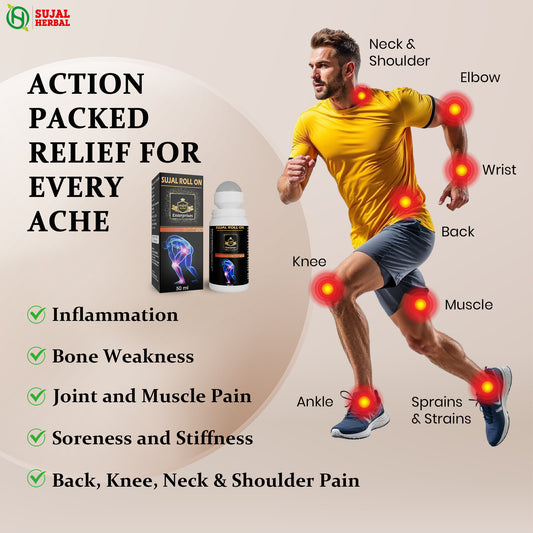 Sujal Roll-On Pain Relief Oil 50ml | Herbal Support for Muscle & Joint Comfort