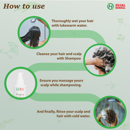 Sujal Herbal Bhringraj & Amla Shampoo – For Hair Fall Control, Dandruff & Natural Shine (200ml)