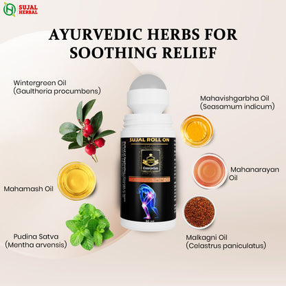 Sujal Roll-On Pain Relief Oil 50ml | Herbal Support for Muscle & Joint Comfort