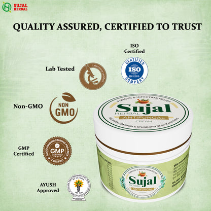 Sujal Herbal Antifungal Combo | Herbal Cream 30g + Oil 30ml for Itching & Fungal Skin Care